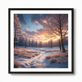 Frosty Twilight Art Print