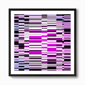 Pink Striped Pattern Art Print