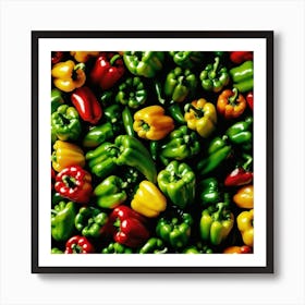 Colorful Peppers 80 Art Print