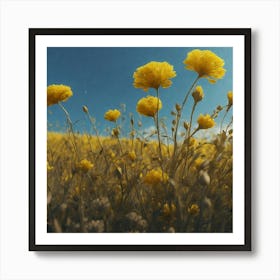 Field Of Yellow Flowers 40 Art Print