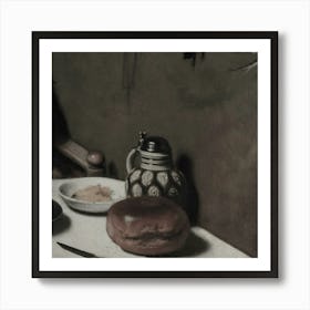 Table With Bread And Butter Art Print