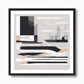 Minimalism Masterpiece, Trace In Man + Fine Gritty Texture + Complementary Pastel Scale + Abstract + (3) Art Print