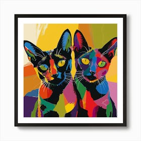 Kisha2849 Burmese Cats Colorful Picasso Style No Negative Space Ace98cee 5b97 4a71 869d 852c6d1c3856 Art Print