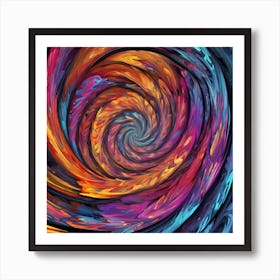 Abstract Spiral Painting Art Print