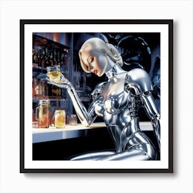 Robot Bartender 7 Art Print