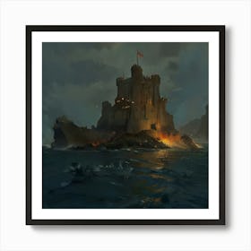 Castle In The Sea Art Print