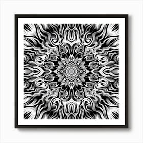 Black and White Abstract Art 293 Art Print