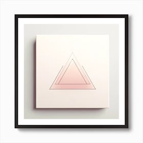 Abstract Pink Triangle Art Print