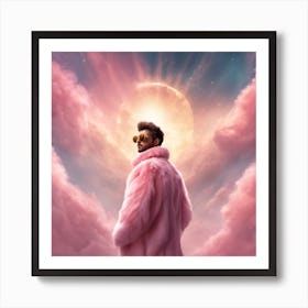 Guy in Pink Coat with Halo Art Print