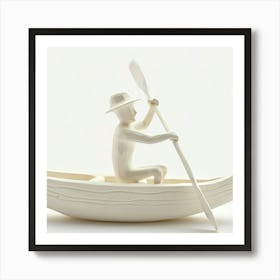 Man In A Boat 1 Art Print