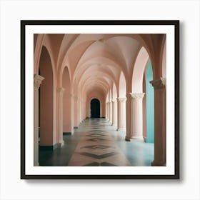 Pink Hallway Art Print