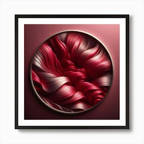 Abstract - Abstract Painting / red Silk hair Art Print