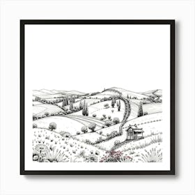 Country Landscape Art Print