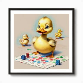 Duck Board Game Art Print