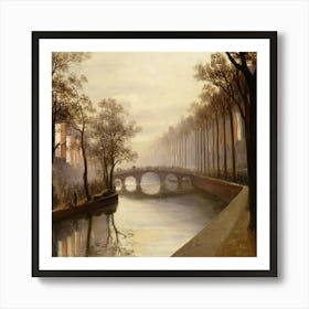 Canal In Amsterdam Art Print