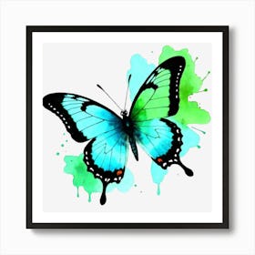 Blue Butterfly 4 Art Print