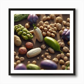 Legumes As A Logo Perfect Composition Beautiful Detailed Intricate Insanely Detailed Octane Render (1) Art Print