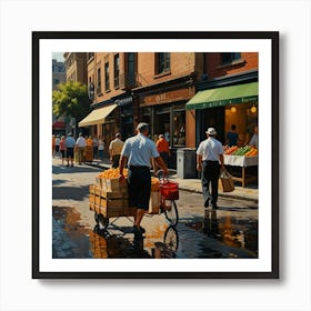 Street Scene In New York City Art Print