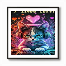 Gamer Poster Of A Persian Cat2024 Art Print