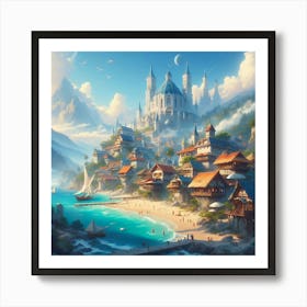 Beachside Town 7 Art Print