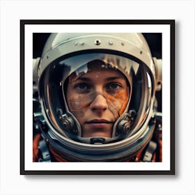 Woman In Space Art Print