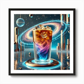 A Futuristic Drink Called Nebula Coffee, Featuring Art Print