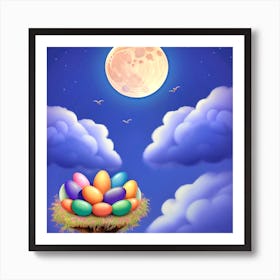 Easter Eggs In The Nest 23 Art Print