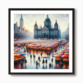 Brussels Market 1 Art Print