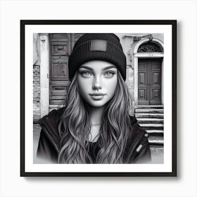 Black And White Drawing Art Print