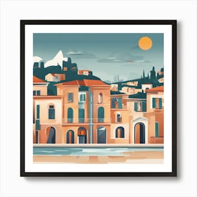 Greece City Art Print