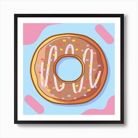 Dessert Food Donut Sweet Decor Chocolate Bread Art Print