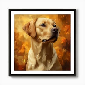 Labrador Retriever Calm Oil Painting 4 Art Print