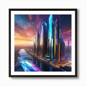 Futuristic Cityscape 110 Art Print