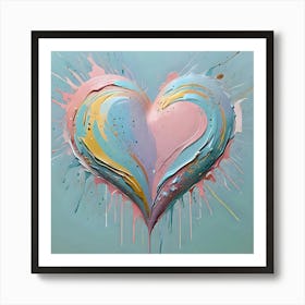 Heart Splatter 3 Art Print