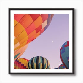 Hot Air Balloon Sunset Ride Art Print