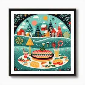 Christmas Table 1 Art Print