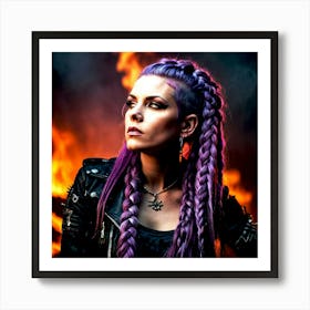 Punk Rock Girl Art Print