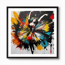 Abstract Ballerina 1 Art Print