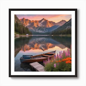 Sunset By The Lake 1 Art Print