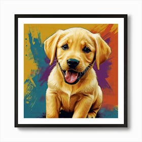 Golden Retriever Painting Art Print