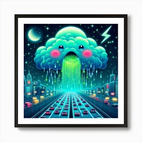 Cloudy Night Art Print