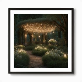 Default Enchanting Whimsical Garden Overflowing With Magical 0 (1) 1 Art Print