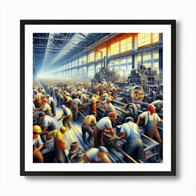Factory Workers 1 Art Print