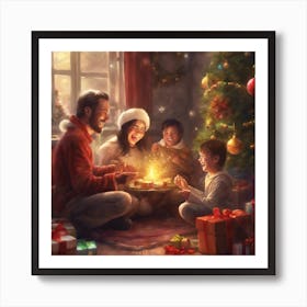 Christmas Family Art Print