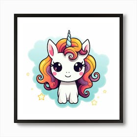 Cute Unicorn 412 Art Print