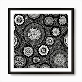 Black&White pattern Art Print