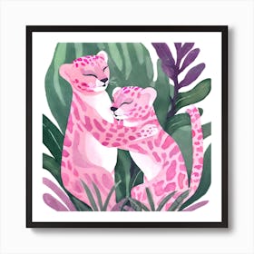 I Love You Valentines Leopards 3 Art Print