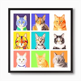 Cat Portraits 2 Art Print