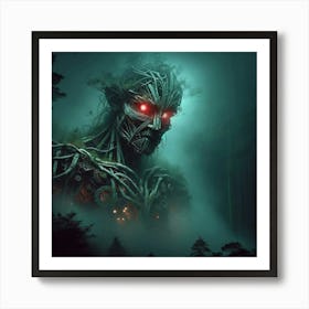 Colossus: Ancient Sentinel of the Misty Wilds. Art Print