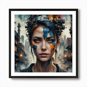 Futuristic Girl 11 Art Print